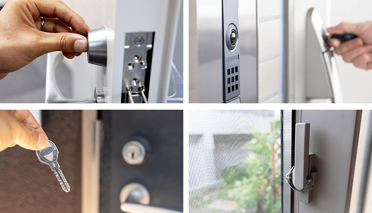 鍵取付の4つの例の画像