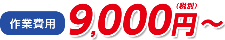 作業費用 9,000円(税別)～